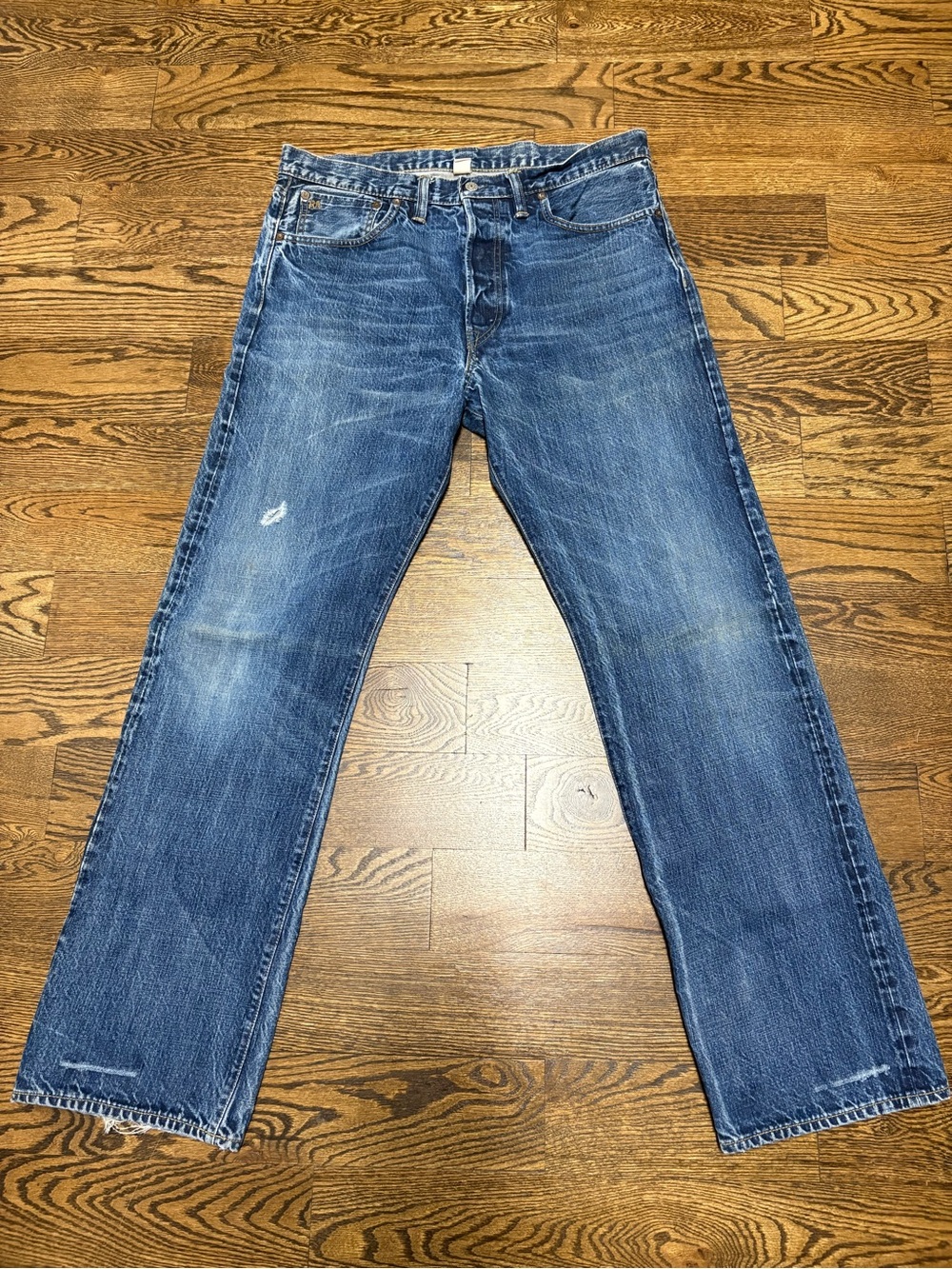 RRL Double RL Men's Japan Woven Selvedge Denim Jeans Made in USA 36x34 Indigo